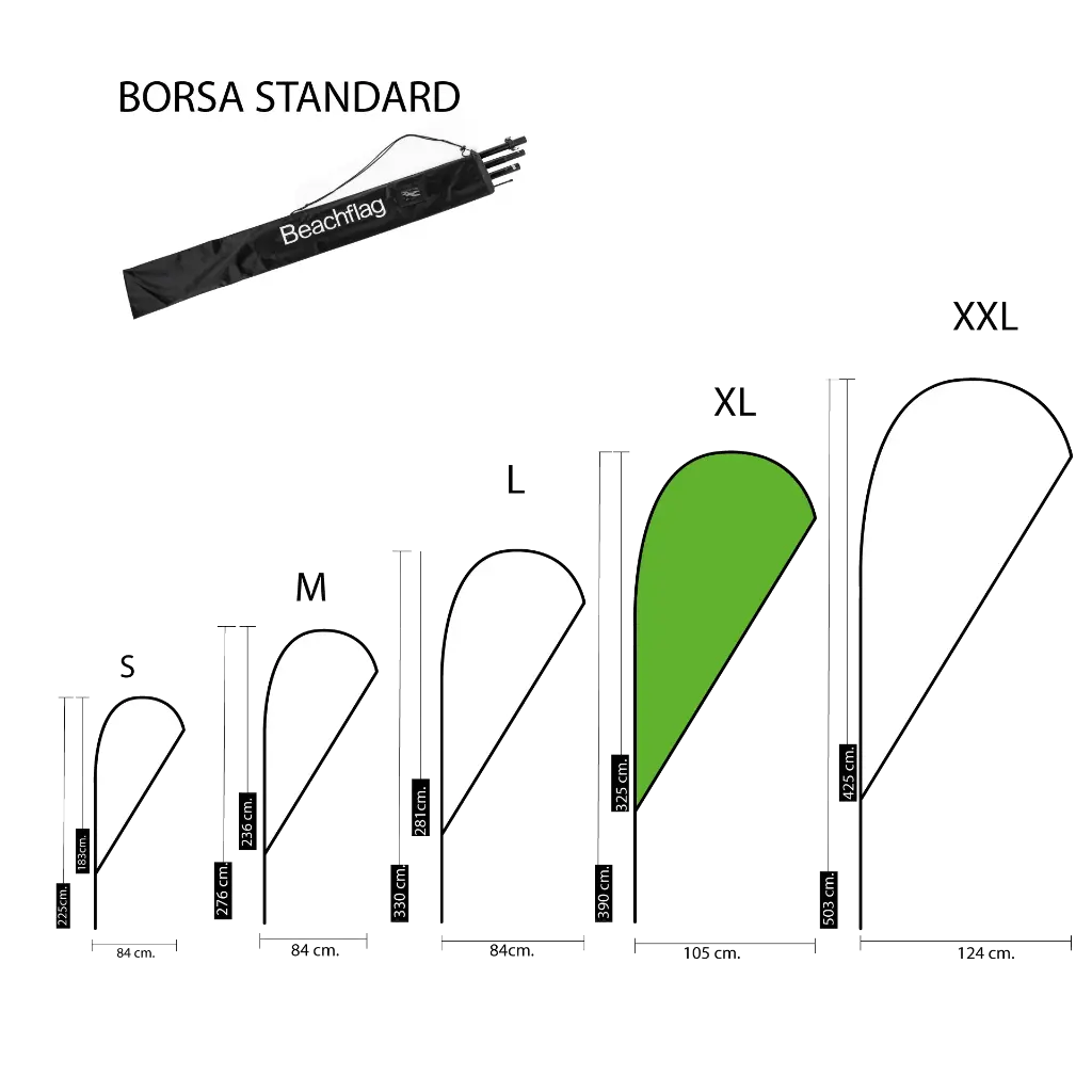 BANDIERE BEACH IN ALLUMINIO GOCCIA