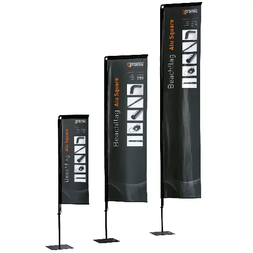 BANDIERE BEACH RETTANGOLARI IN ALLUMINIO